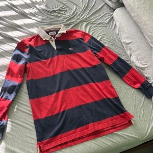 Tommy Hilfiger rugby polo sweater red and blue